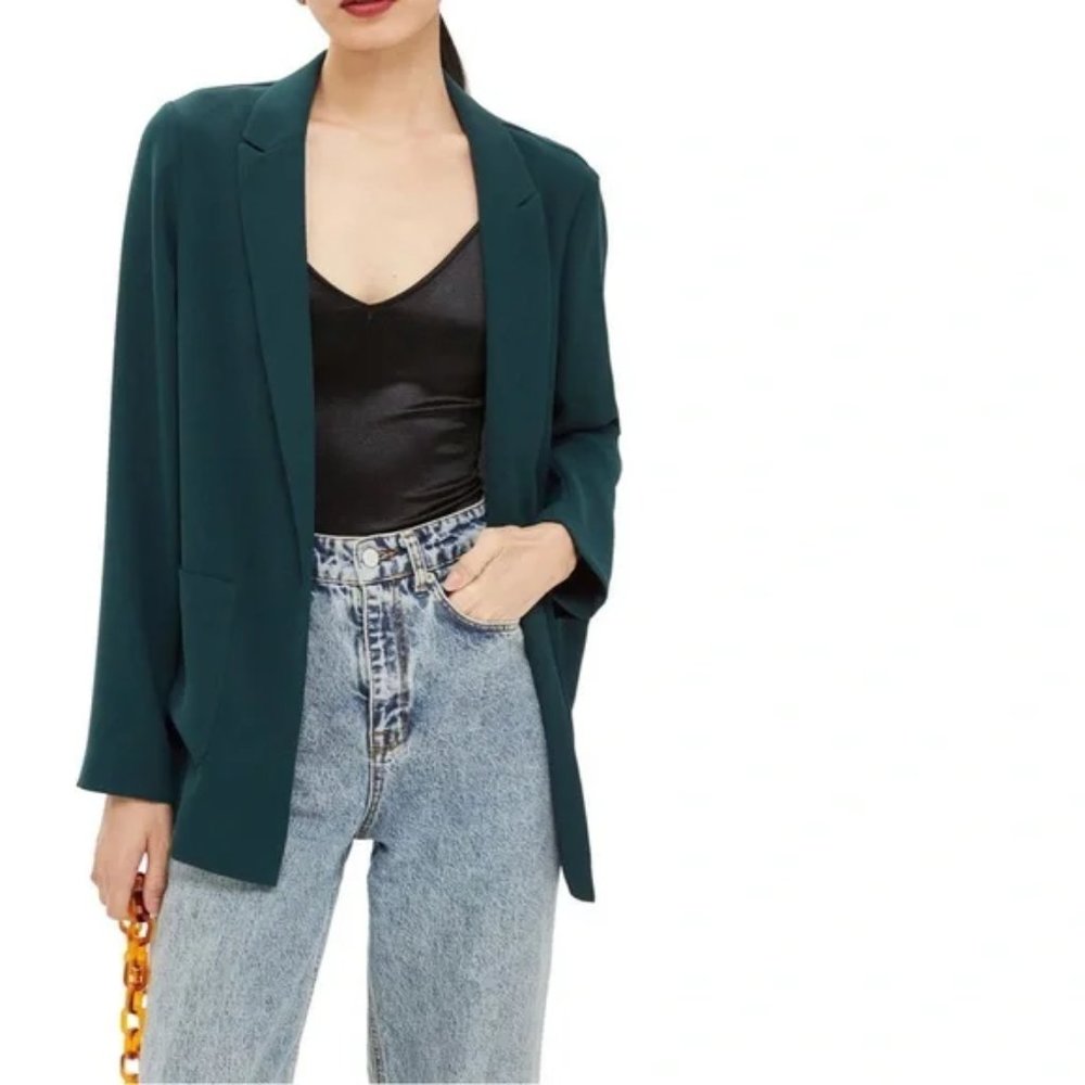 Topshop Chuck On Blazer Forest Green - Still For Sale